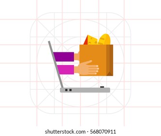 Ordering Food Online Icon