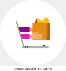 Ordering Food Online Icon