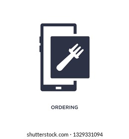 ordering icon. Simple element illustration from fast food concept. ordering editable symbol design on white background. Can be use for web and mobile.