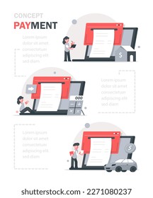 pedidos y pagos de bienes o servicios de ordenadores, pagar en línea