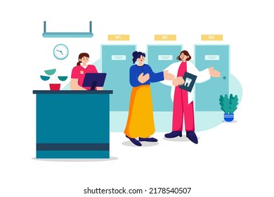 Orderly Illustration concept on white background