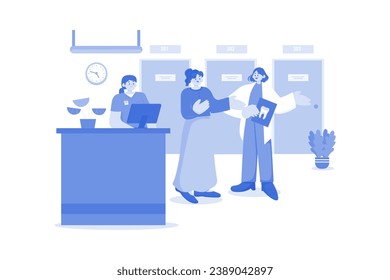 Concepto de Ilustración ordenada sobre fondo blanco