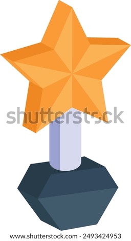 orders of chivalry Medal isometric concept, sovereign state awards vector icon design, token of recognition symbol, Expression of gratitude sign, distinctive insignia stock illustration