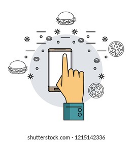 orders online with smartphone
