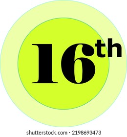 Ordinal numbers counting vector art illustration with light green circle and black fantastic font