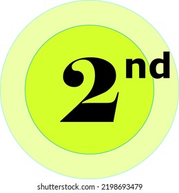 Ordinal numbers counting vector art illustration with light green circle and black fantastic font