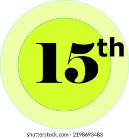 Ordinal numbers counting vector art illustration with light green circle and black fantastic font