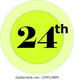 Ordinal numbers counting vector art illustration with light green circle and black fantastic font