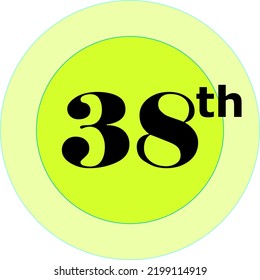 Ordinal numbers counting vector art illustration with light green circle and black fantastic font