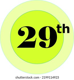 Ordinal numbers counting vector art illustration with light green circle and black fantastic font