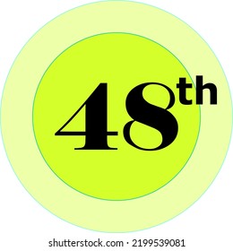 Ordinal numbers counting vector art illustration with light green circle and black fantastic font