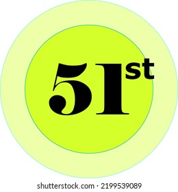 Ordinal numbers counting vector art illustration with light green circle and black fantastic font