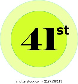 Ordinal numbers counting vector art illustration with light green circle and black fantastic font