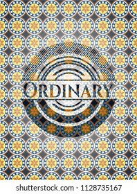 Ordinary arabesque badge. arabic decoration.