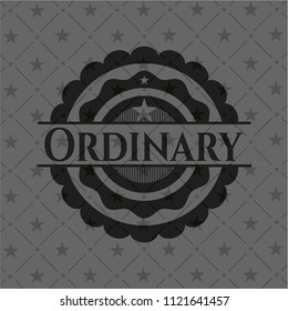 Ordinary black emblem. Vintage.
