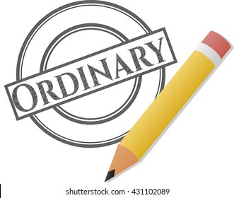 Ordinary emblem draw with pencil effect