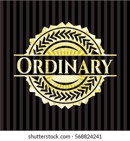 Ordinary gold shiny badge