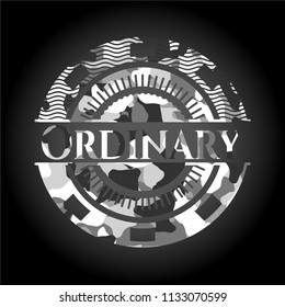 Ordinary grey camouflaged emblem
