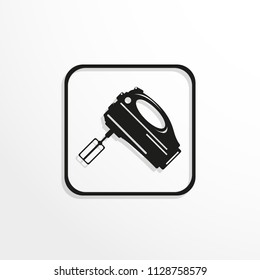 An ordinary kitchen mixer for cooking. Vector icon.
