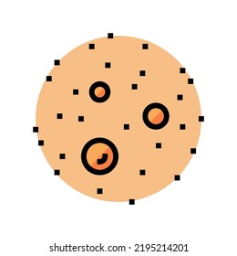 ordinary mole color icon vector. ordinary mole sign. isolated symbol illustration