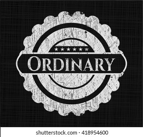 Ordinary on chalkboard