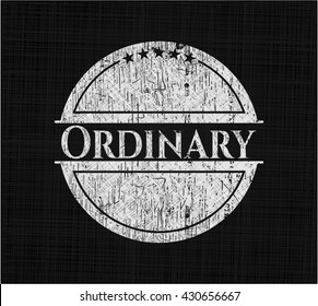 Ordinary on chalkboard