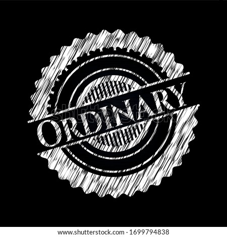 Ordinary on chalkboard. Vector Illustration. Detailed.