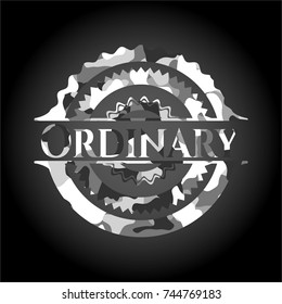 Ordinary on grey camouflaged pattern