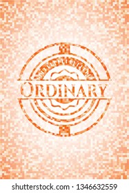 Ordinary orange mosaic emblem