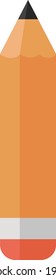 Ordinary orange pen, illustration, vector on a white background