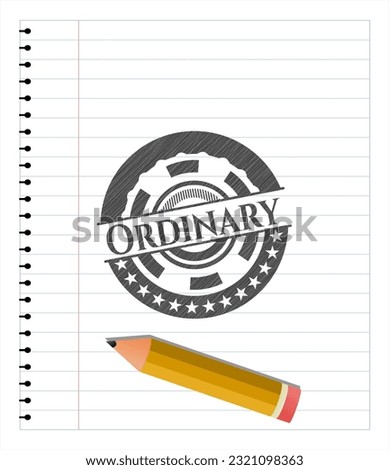 Ordinary pencil effect. Vector Illustration. Detailed. 