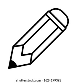 ordinary pencil line icon vector