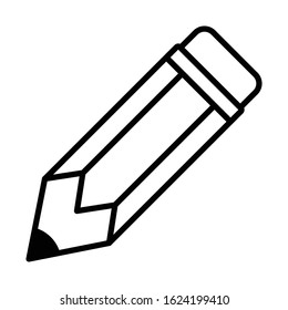 ordinary pencil line icon vector