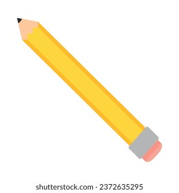 Ordinary pencil on white background