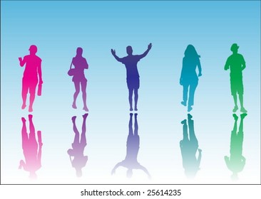 Ordinary people vector illustration