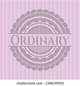 Ordinary realistic pink emblem