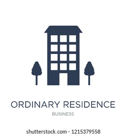Ordinary residence icon. Trendy flat vector Ordinary residence icon on white background from business collection, vector illustration can be use for web and mobile, eps10