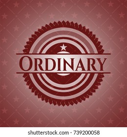 Ordinary retro style red emblem