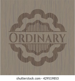 Ordinary retro style wooden emblem