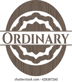 Ordinary retro wooden emblem