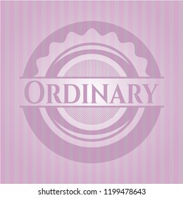 Ordinary vintage pink emblem