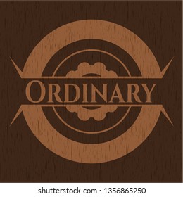 Ordinary wooden emblem