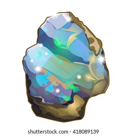 Ore of gems. Vector illustration.