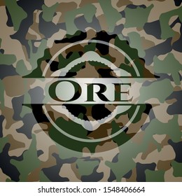 Ore on camo texture. Vector Illustration. Detailed.