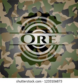 Ore on camouflage pattern