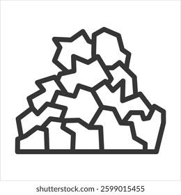 Ore Outline Icon Vector Illustration