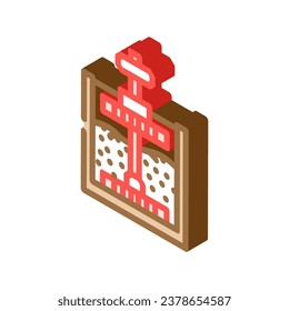 ore processing mining isometric icon vector. ore processing mining sign. isolated symbol illustration