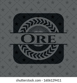 Ore realistic dark emblem. Vector Illustration. Detailed.