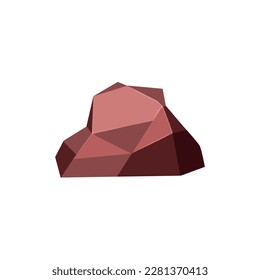 Ore rock boulder. Natural shape stone. vector illustration