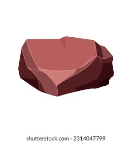 Ore rock boulder. Natural shape stone. vector illustration.